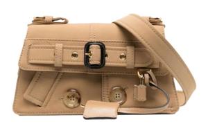 MOSCHINO Хлопковая поясная сумка малого размера унисекс светло-коричневая