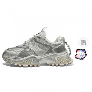 Masongarments Кроссовки Shark Tooth No. 2, увеличивающие рост, износостойкие, низкие, массивные, унисекс, винтажные, белые