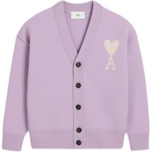 Кардиган Ami Paris Ami De Coeur AMIPARIS, светло-фиолетовый