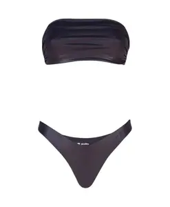 Бикини-Бандо с драпировкой The Attico, черный