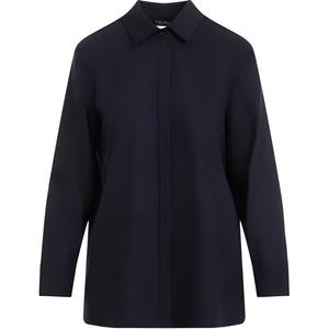 Рубашка 'S Max Mara Buttoned Long Sleeved Shirt MaxMara, синий