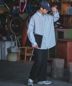 Полосатая рубашка с длинным рукавом