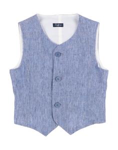 Жилет для мальчиков Il Gufo, серо-синий