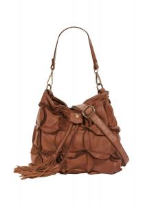 Сумочка, натуральная кожа, производство Италия Samantha Look, цвет Cognac