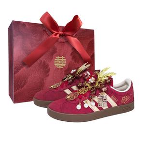 Adidas Vl Court Classic Match Made In Heaven 2 устойчивые к истиранию низкие кроссовки для скейтбординга унисекс красный золотой