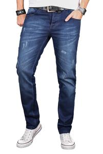 Джинсы Alessandro Salvarini Herren Designer Slim Fit AS051, синий