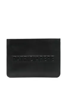 Клатч-конверт с тиснением Patrizia Pepe, черный
