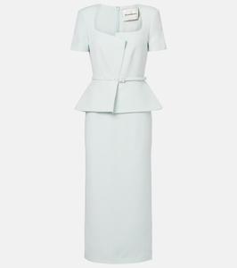 Шерстяное и шёлковое платье миди Roland Mouret, Mint