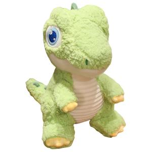 Плюшевая игрушка динозавр с большими глазами, высота 23см/38см/58см/78см MLING, зеленый