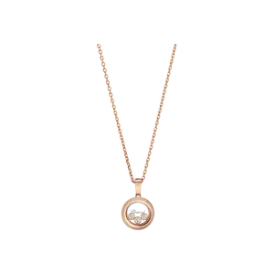 Колье happy diamonds icons из розового золота с бриллиантами Chopard