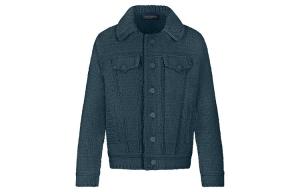 Новые квартальные продукты LV Jacket Men Navy Blue Louis Vuitton, темно-синий