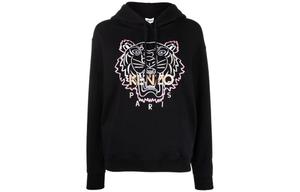 Толстовка женская Kenzo с капюшоном и логотипом, черный