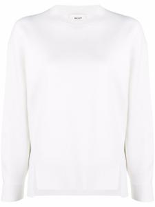 Bally джемпер с разрезом спереди, белый
