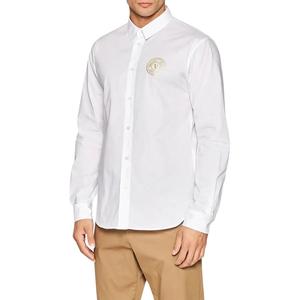 Рубашка Logo Detailed Button Up Shirt VERSACE JEANS COUTURE, белый