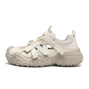 Уродливые милые массивные туфли, износостойкие, увеличивающие рост, дышащие, низкие, повседневные туфли для женщин ZHR, Beige