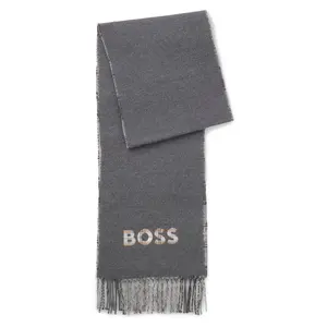 Шарф BOSS Alistar 10275587 01, серый