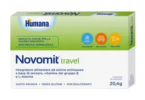 Humana Novomit Travel Добавка против тошноты, 12 жевательных резинок без глютена