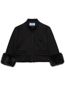 Укороченная толстовка Prada, черный