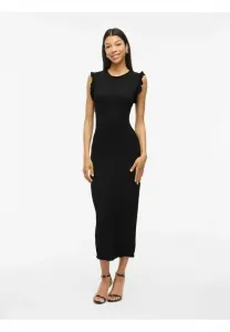 Вязаное нейлоновое платье-футляр Vila, Black