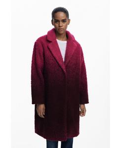Женское градиентное пальто из букле Desigual, Dark pink