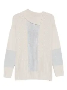 Свитер с узором шеврон Lorena Antoniazzi, нейтральный