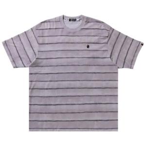 Футболка BAPE Wave Pattern One Point Relaxed Fit Tee, Grey