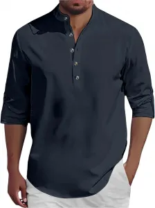 Мужская футболка хенли с коротким рукавом Vintage Beach Thatrich