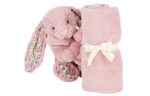 Коврик-соска Blossom Tulip Bunny JELLYCAT, floral fabric tulip-bunny-comfort blanket
