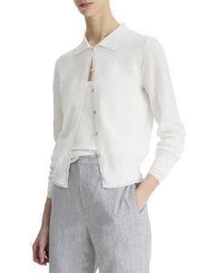 Винс Кардиган двойной слой сетка Vince, белый