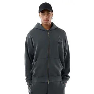 Толстовка New Era MLB Washed Los Angeles Dodgers на молнии, серый