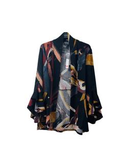 Женская куртка на пуговицах с оборками и расклешенными рукавами в мультицвете Frank Lyman