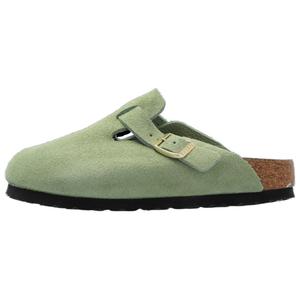 Birkenstock Босоножки Boston Soft Footbed Suede Green Tea Narrow Fit женские