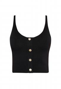 NAEMI Вязаный топ черного цвета