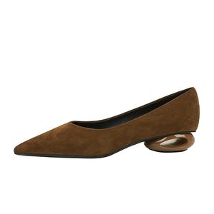 Женские туфли на высоком каблуке с нестандартным каблуком QITUMAUL, Black[Heel Height 3Cm]