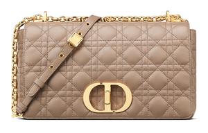 Caro Soft Кожаная Сумка Через Плечо, Кроссбоди Tubas Женская Теплый Тёплый Бежевый DIOR