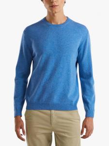 Свитер с круглым вырезом Benetton, Blue Melange