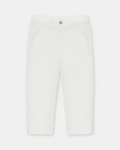 Детские вельветовые штаны с карманами натурального цвета Martín Aranda