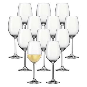 Бокалы для белого вина Ежедневные бокалы для белого вина 170 мл, набор 12 шт., прозрачные Leonardo, прозрачный
