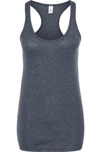 Женская майка-борцовка Tultex Poly-Rich, цвет heather navy