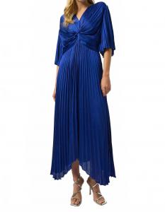 Joseph Ribkoff Атласное плиссированное платье цвета синего сапфира