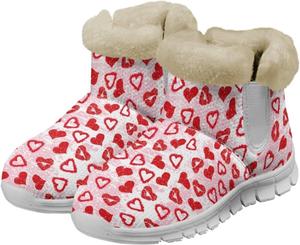 Женские зимние теплые ботинки chaqlin Love Heart Snow, легкие, с противоскользящей подошвой, на плоской подошве, с флисовой подкладкой, удобные, для холодной погоды, для активного отдыха и повседневной моды