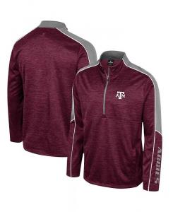Мужская темно-бордовая толстовка Texas AM Aggies Marled Half-Zip Colosseum