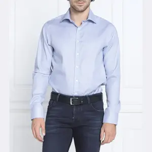Рубашка узкого кроя Oscar Jacobson, синий
