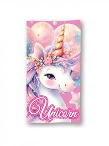 Unicorn Пляжное полотенце из махровой ткани с изображением единорога, премиум-класса, 70x140 см, разноцветное