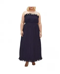 Платье макси больших размеров CITY CHIC, синий