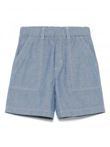 Шорты из ткани шамбре Moncler Enfant, синий