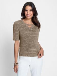 Свитер с короткими рукавами в кунжутном цвете WITT WEIDEN