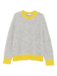 Свитер с желтой отделкой Altea, серый
