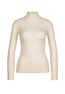 Рубашка с длинным рукавом и водолазкой из шерсти-шелка шелковистая шерсть гламур Calida, бежевый