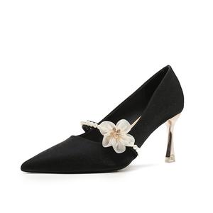 TATAYA Тонкие каблуки на шпильке 7,5 см женские черные, цвет Black